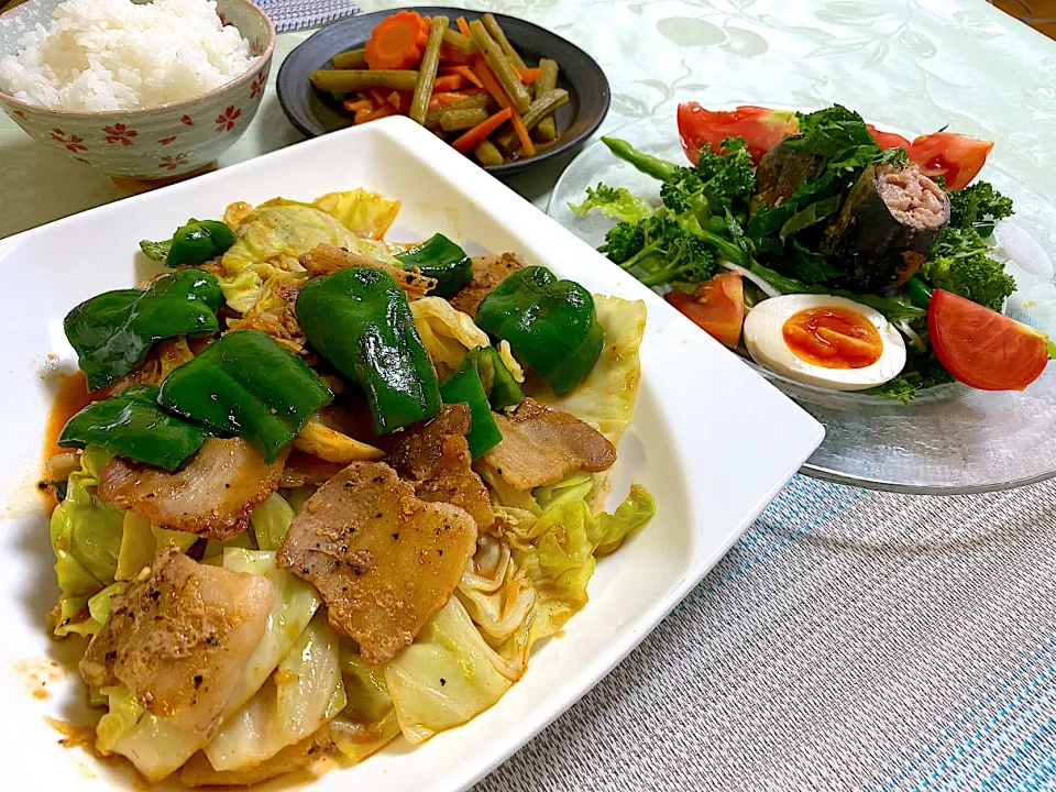 ご飯がススム🍚回鍋肉の晩ご飯☆|ぽっちさん