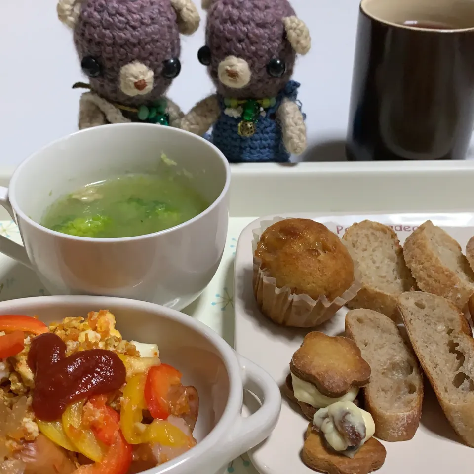 Snapdishの料理写真:朝ごぱん（╹◡╹）|chagashiさん