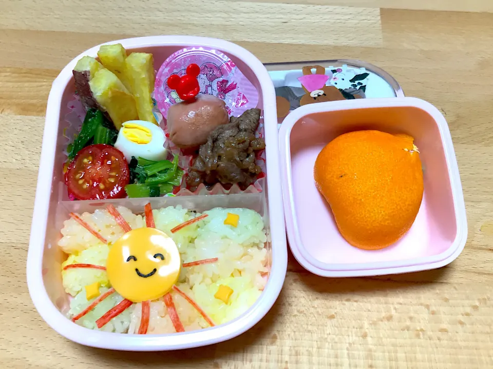 梅雨★幼稚園お弁当★太陽キラキラ|おにぎりさん