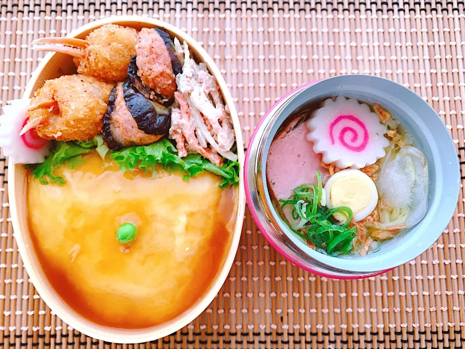 天津飯＆冷し塩ラーメン弁当|さっちんさん