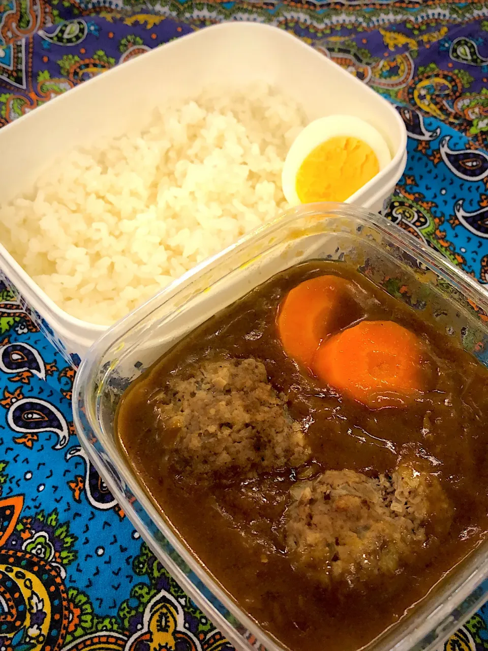 ハンバーグカレー弁当【めし】|超絶トルーマン石6さん