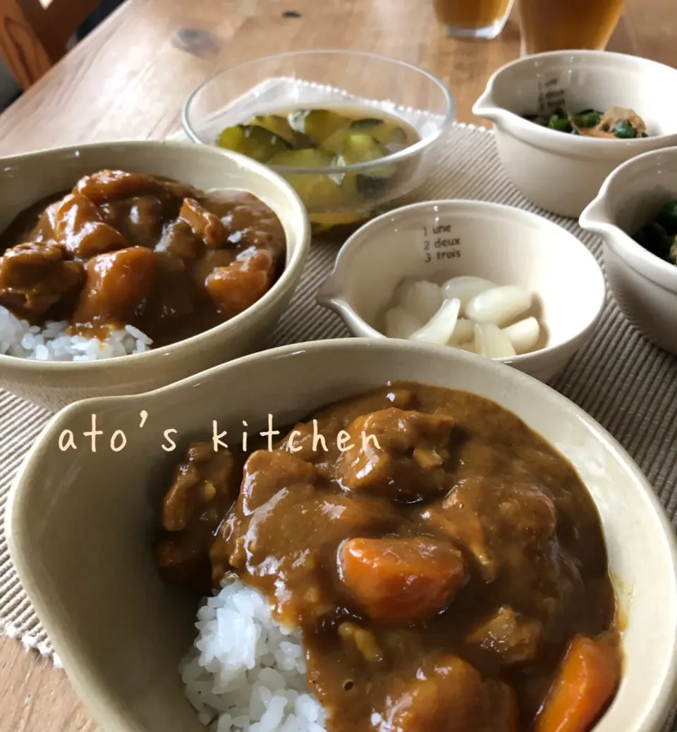 2020/06/25🌿チキンカレー&らっきょう|あとさん