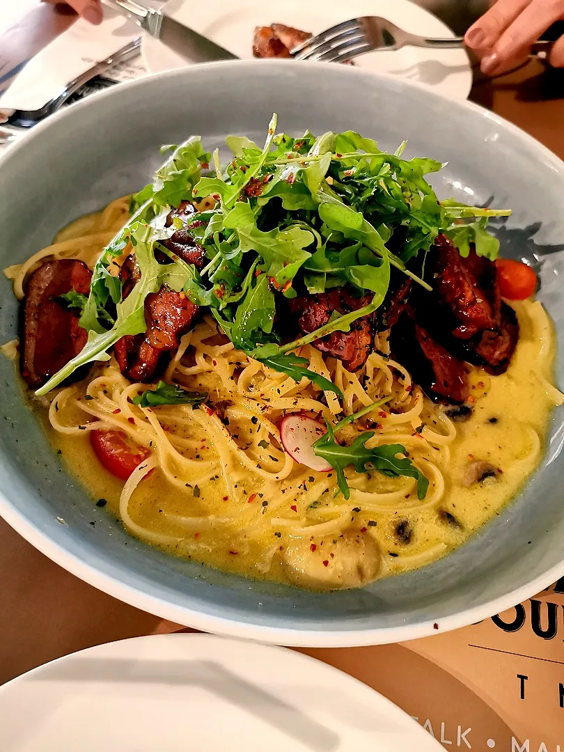 Smoked duck pasta linguine |Annemardyさん