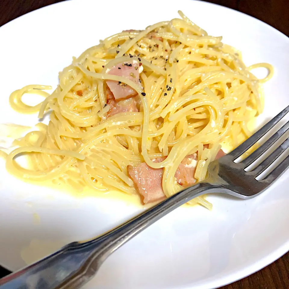 My 12years old son made this Carbonara|Laarni Nabongさん