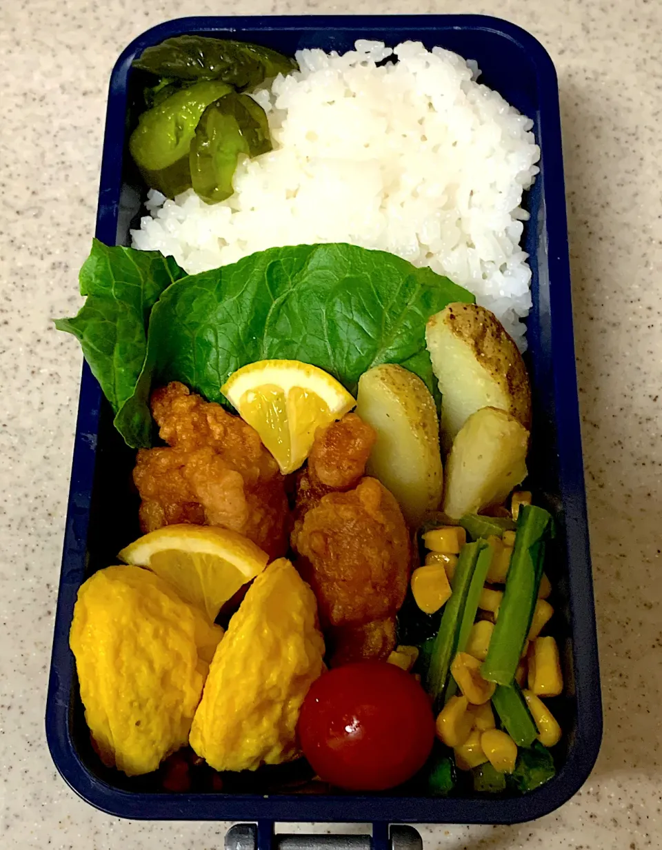 Snapdishの料理写真:鶏の唐揚げ弁当|besさん