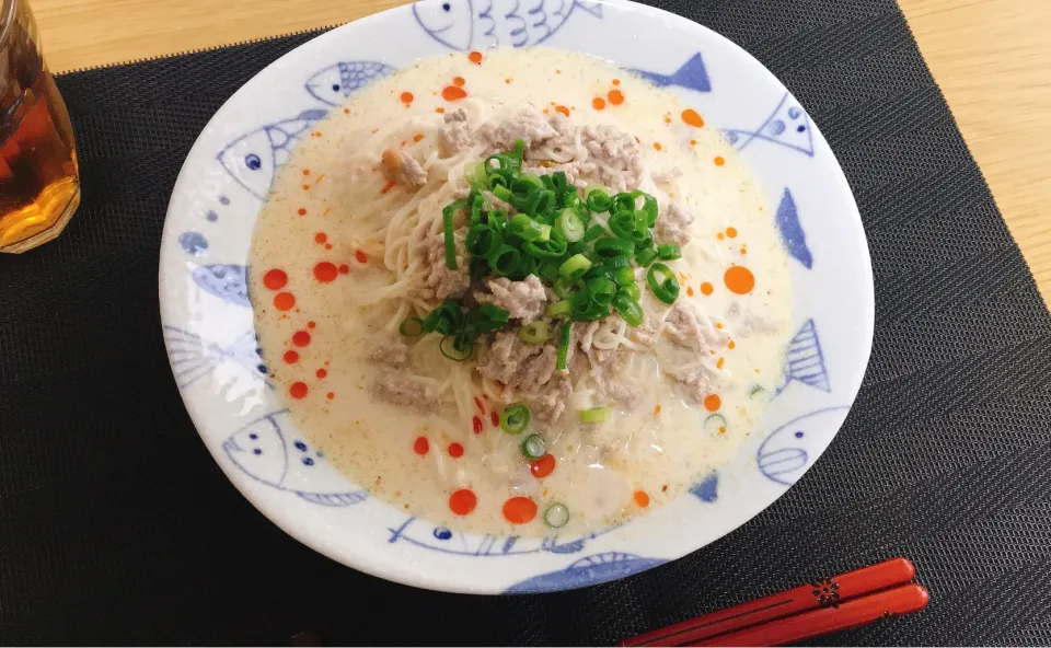 Snapdishの料理写真:冷やし坦々素麺|つんさん