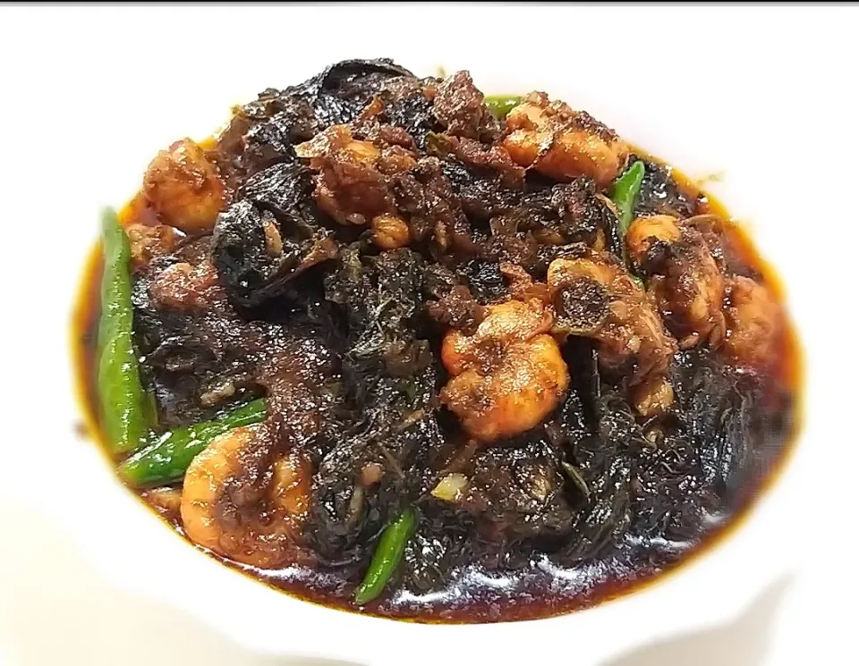 Fried roselle with prawn|Lwin Lwin Choさん