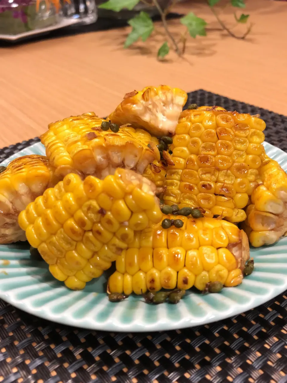 実山椒の醤油漬けde焼きとうもろこし🌽|みかんさん