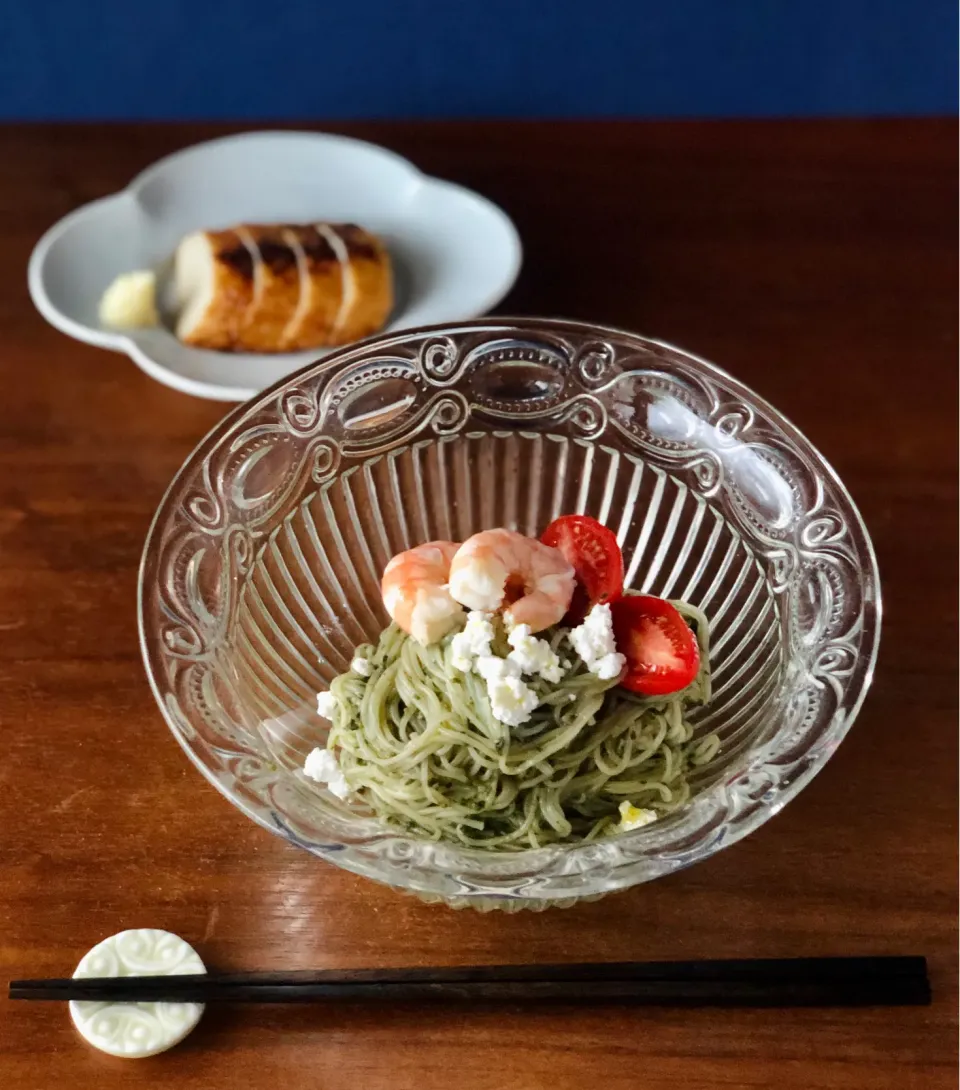 ジェノベーゼ素麺&のどぐろさつま揚げ|マユマユさん