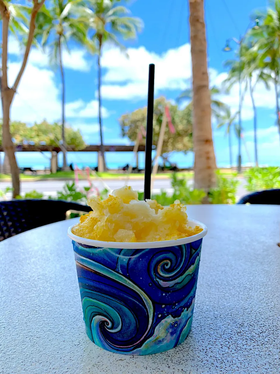 Mango shaved ice at Kai Coffee Hawai’i|Sayaka Jinsenji Huletteさん