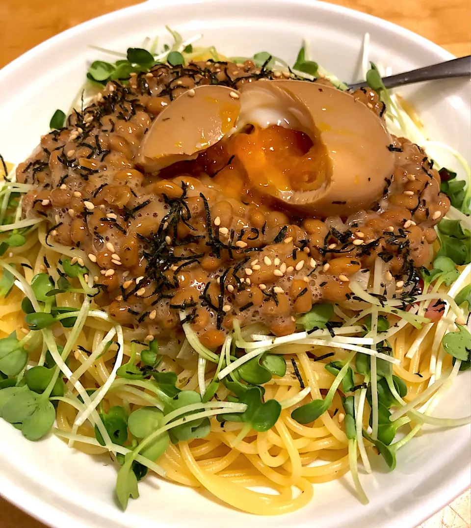 納豆パスタ|なかしまごはんさん