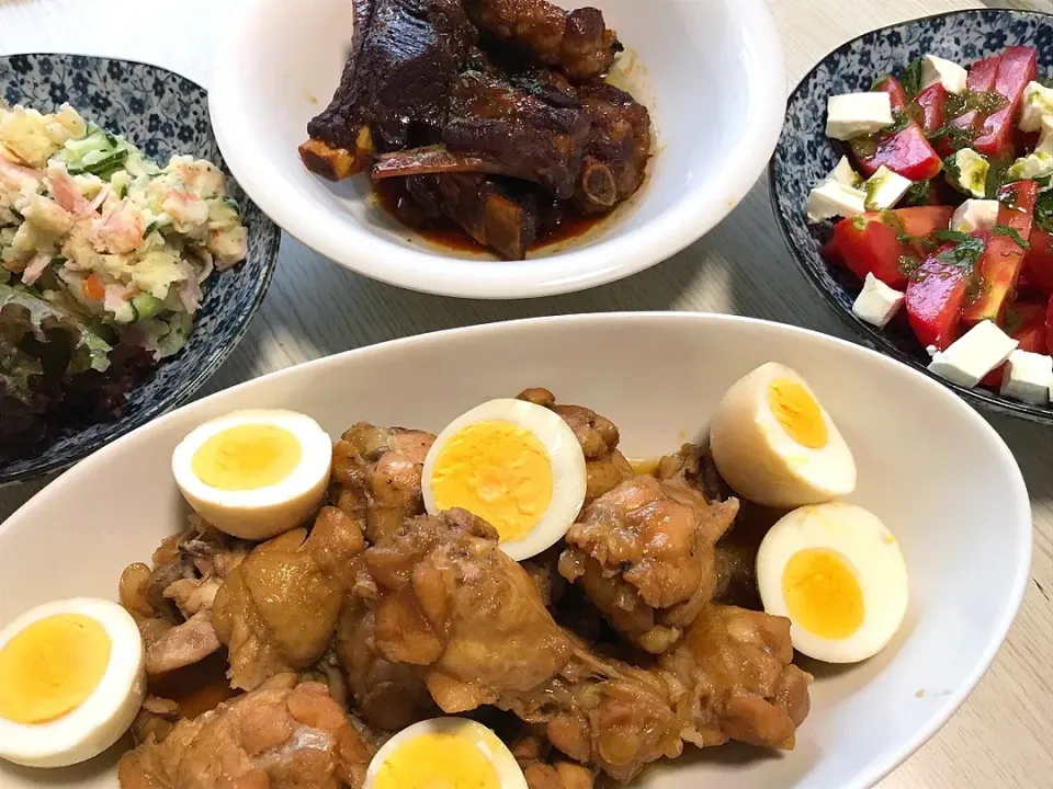 ☆今日の晩ごはん☆　酢鶏煮　スペアリブ　ポテトサラダ他|hamamaさん