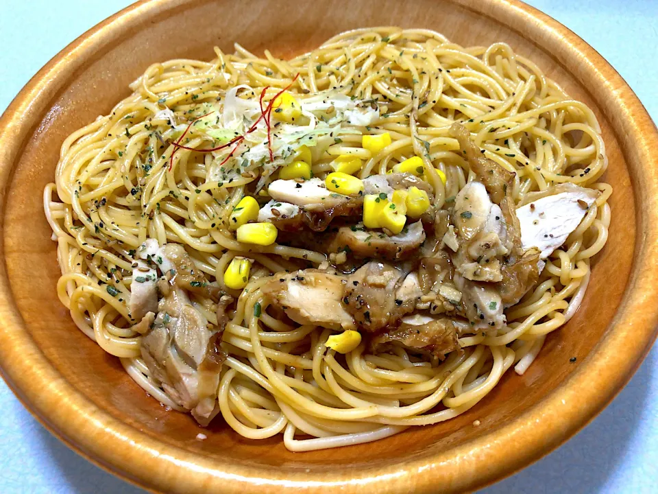 和パスタ 鶏のにんにく醤油焼き|T. Wonderさん