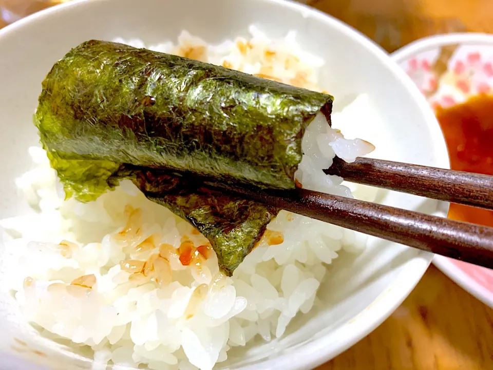 かんずり海苔にご飯を巻けば…超ウマイ！！|きらさん