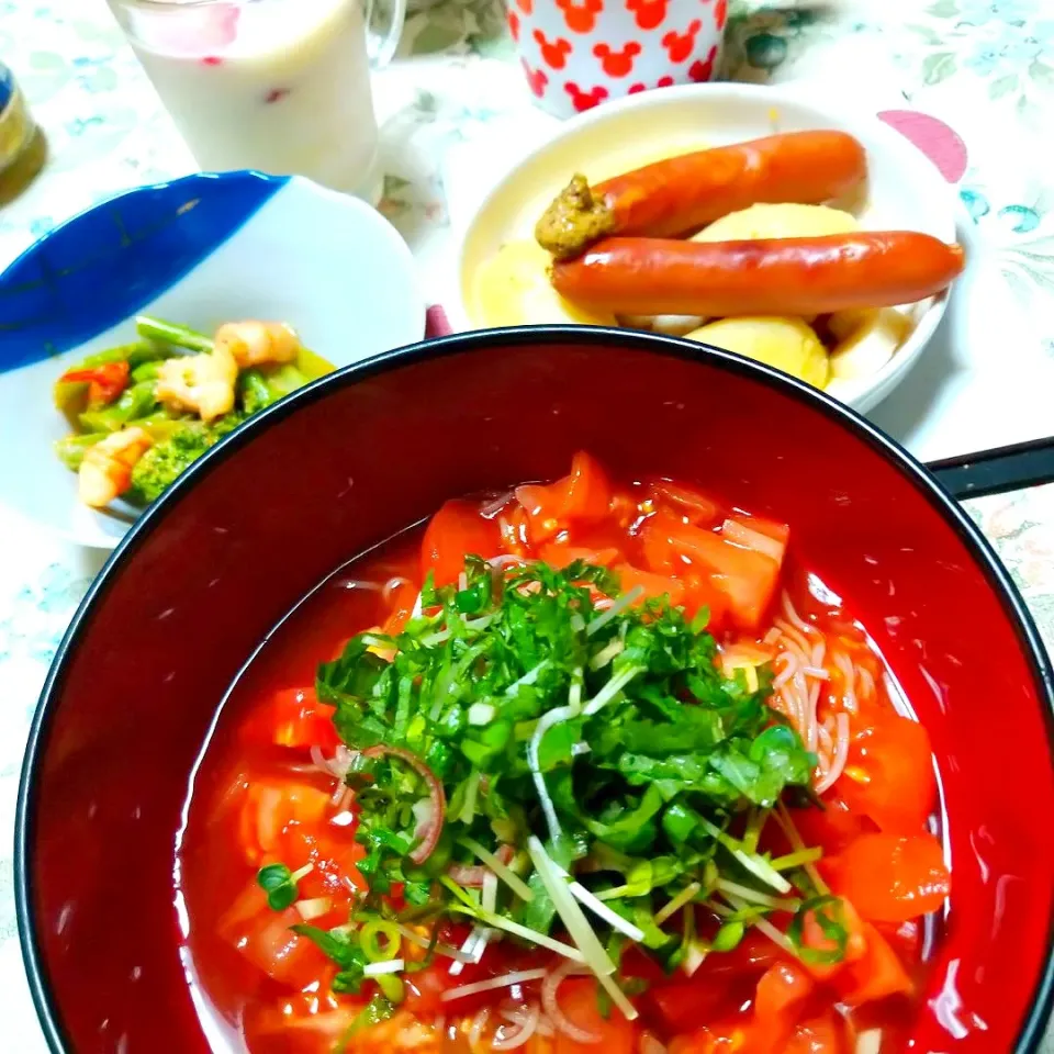 トマト素麺🍅分とく山の野崎さんレシピ|うたかた。さん