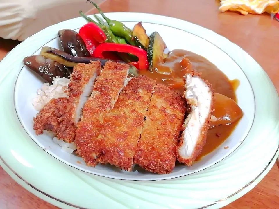 とんかつ夏野菜カレー|まりさん