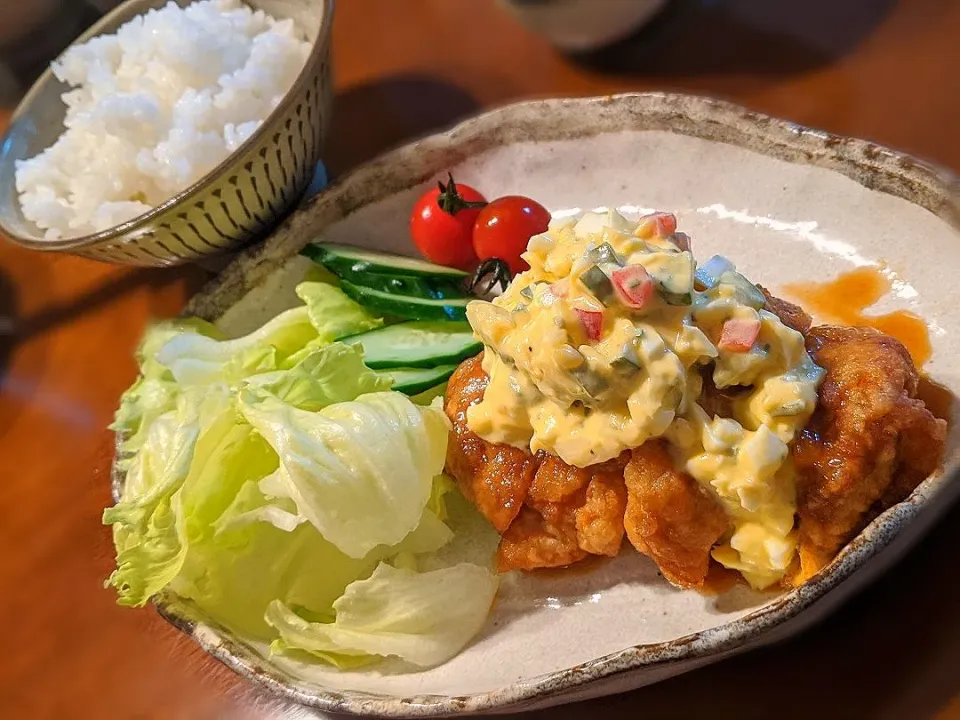 フライパンチキン南蛮|あきおぐさん