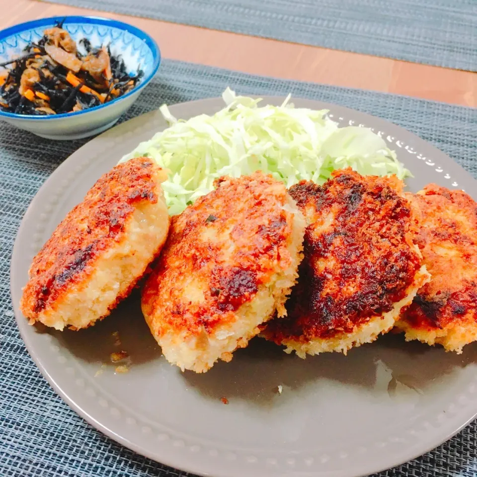 メンチカツ
ひじきの佃煮|毎日ご飯さん