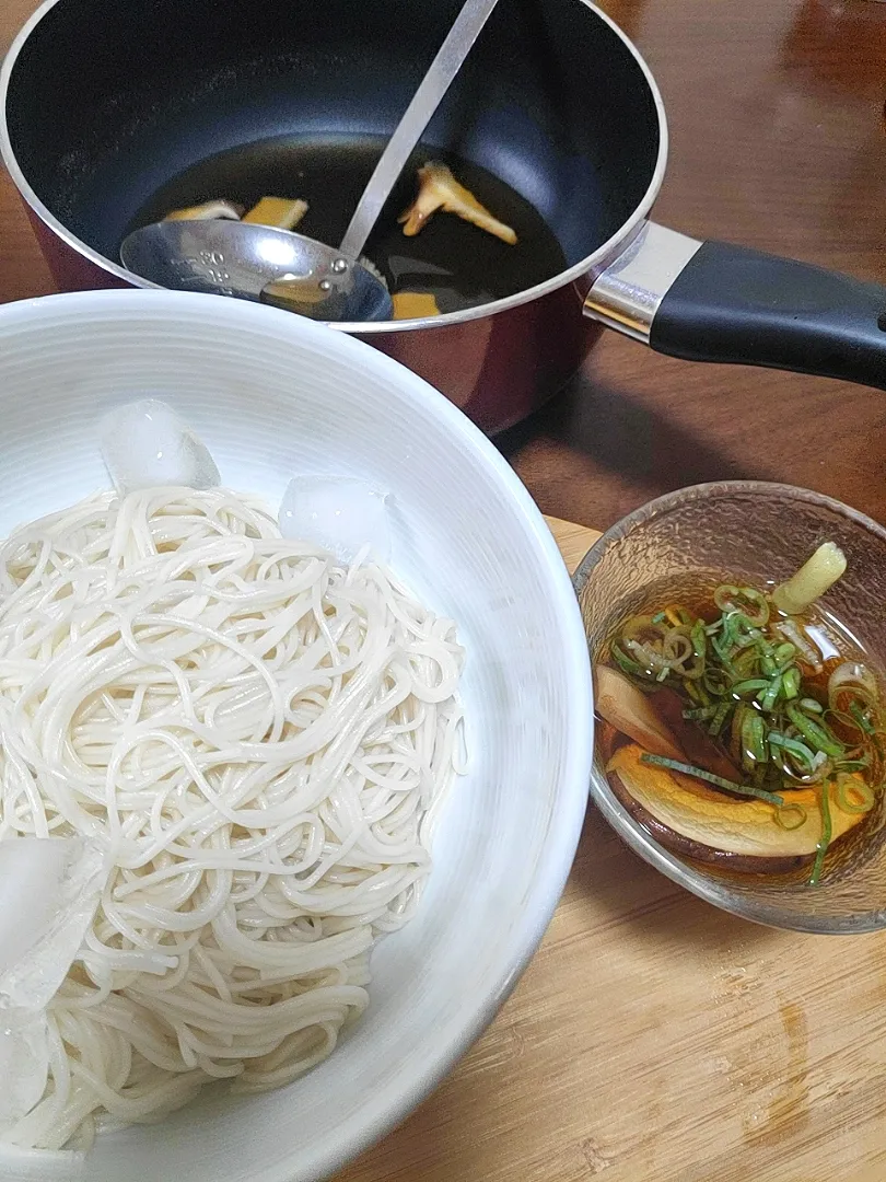 Snapdishの料理写真:6/28 手作りつゆDE素麺|ポチ子さん