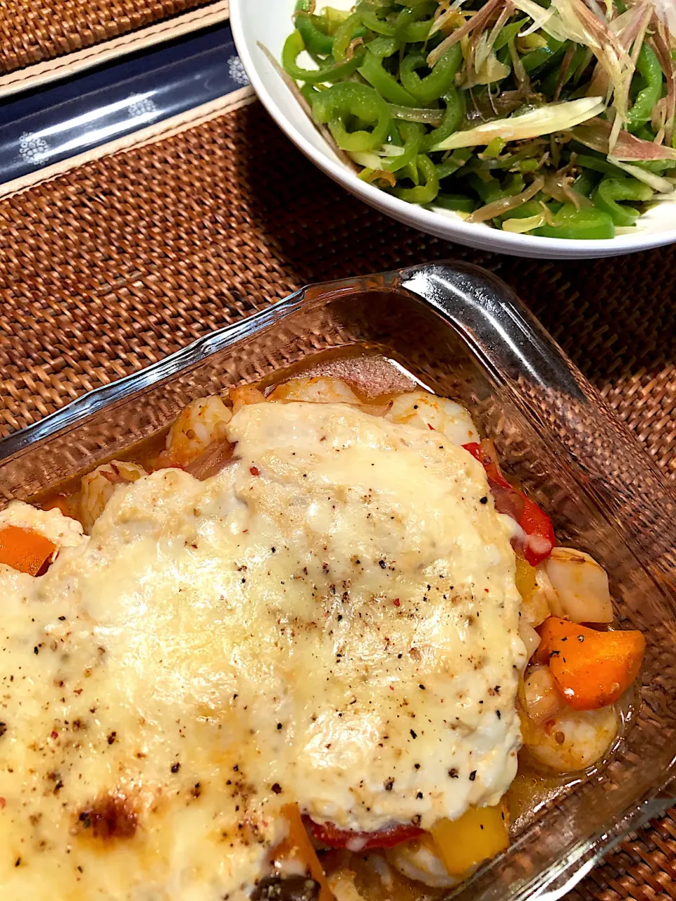 エビ🍤とお野菜のお豆腐グラタン🍅|Plum treeさん