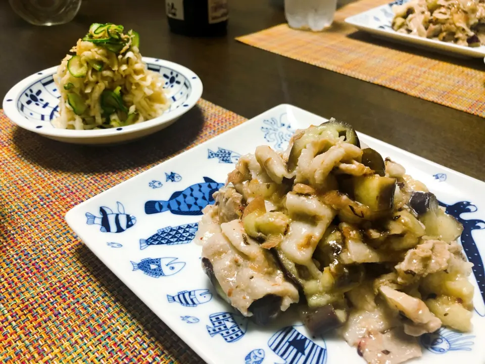 豚ナスの梅風味とタイ風切り干し大根サラダ🥗|Makigelinaさん