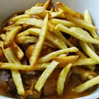 Snapdishの料理写真:chicken gravy with fries|Recipe Reshapedさん