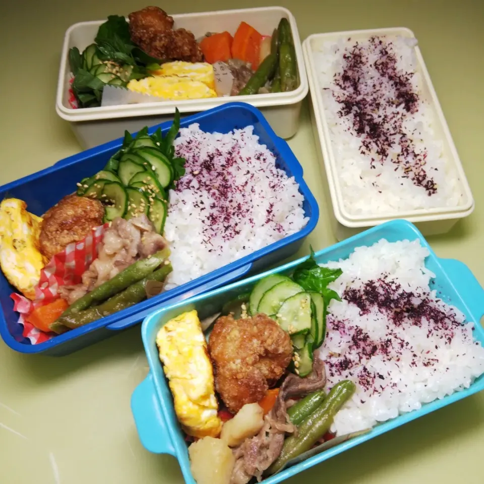 Snapdishの料理写真:6/29 家族弁当|けろよんさん