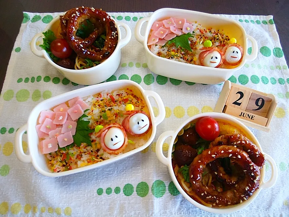 Snapdishの料理写真:🍱今日の息子達のお弁当|tomoさん