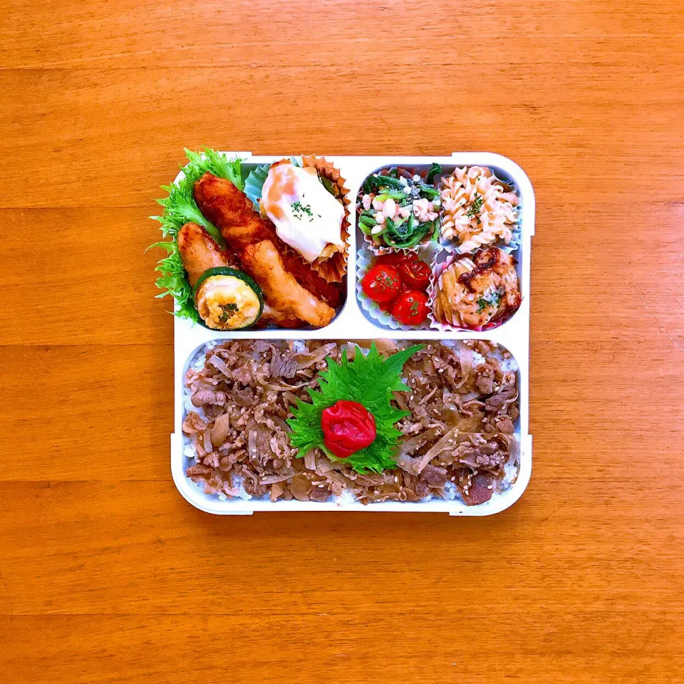 牛ごぼう飯弁当。|むろこ。さん