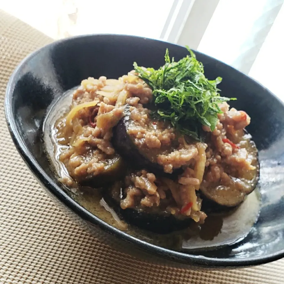 茄子の肉味噌煮浸し|mi_neneco♪さん