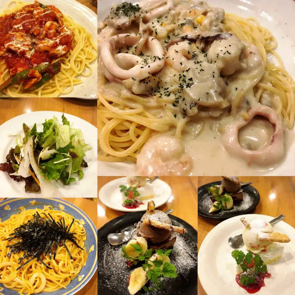 Snapdishの料理写真:パスタとデザート|Kashimanakitchenさん