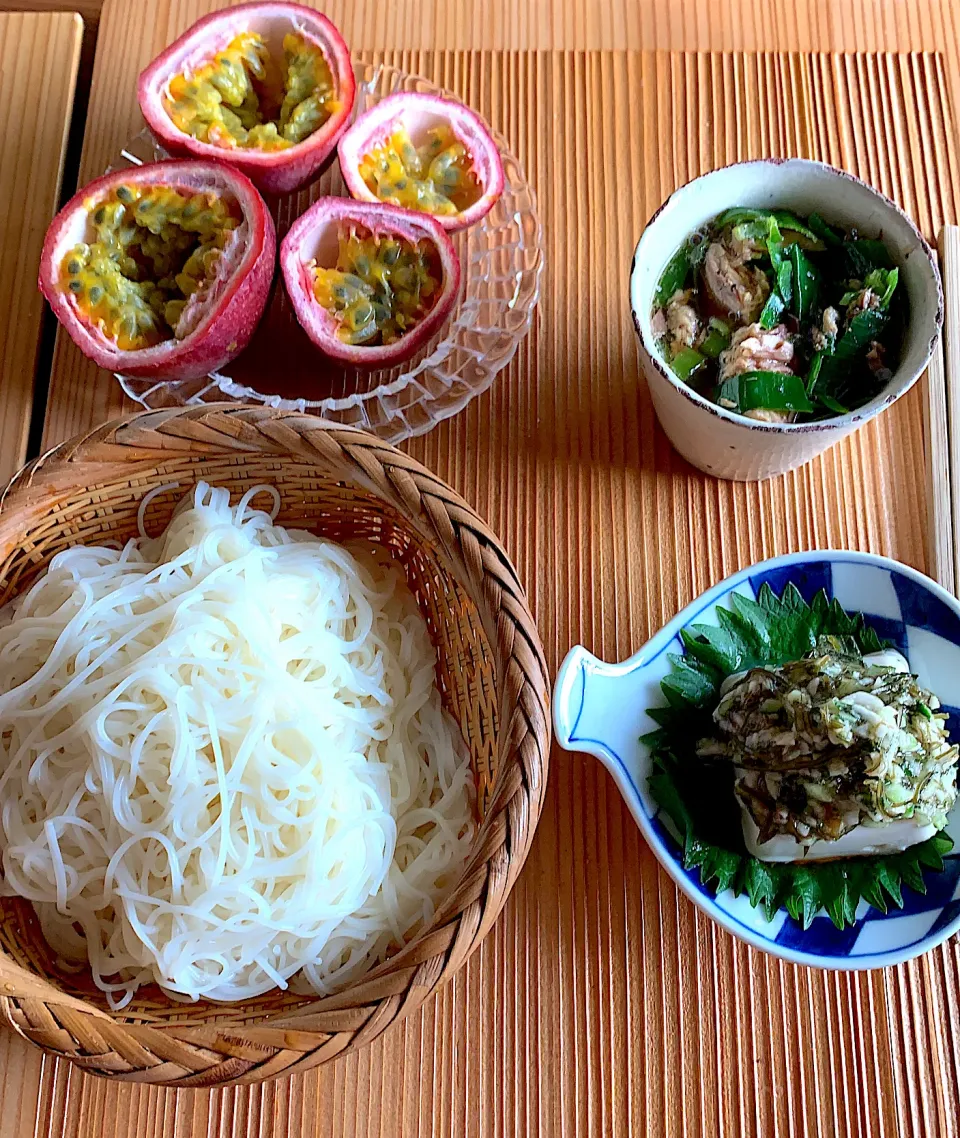 Snapdishの料理写真:山形　サバ素麺✨|たまにゃんさん