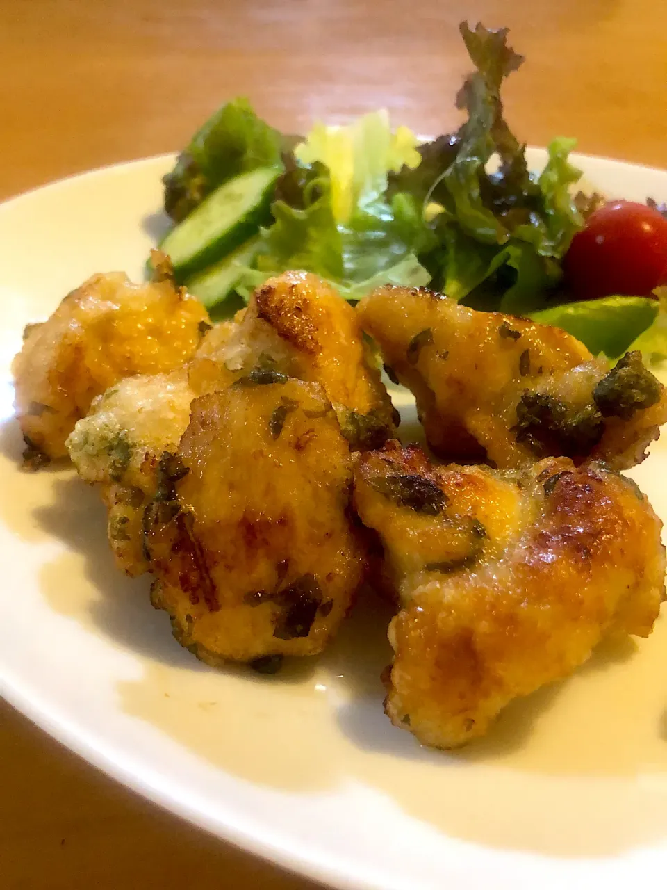 鶏むね肉と大葉の塩唐揚げ|しらたまさん