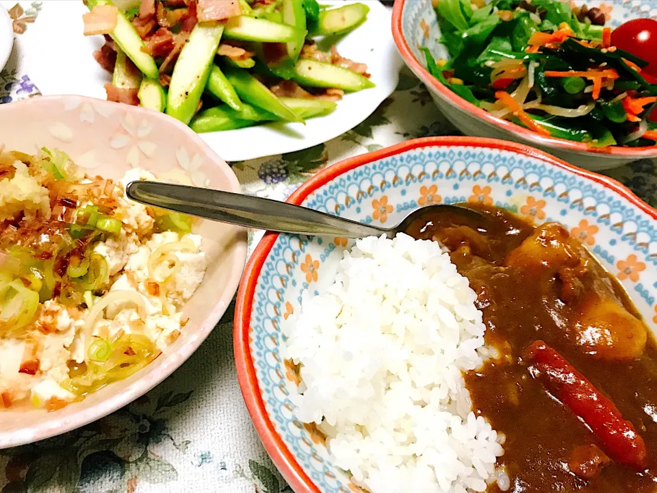 二日目のカレー、ゆし豆腐|chikakoさん