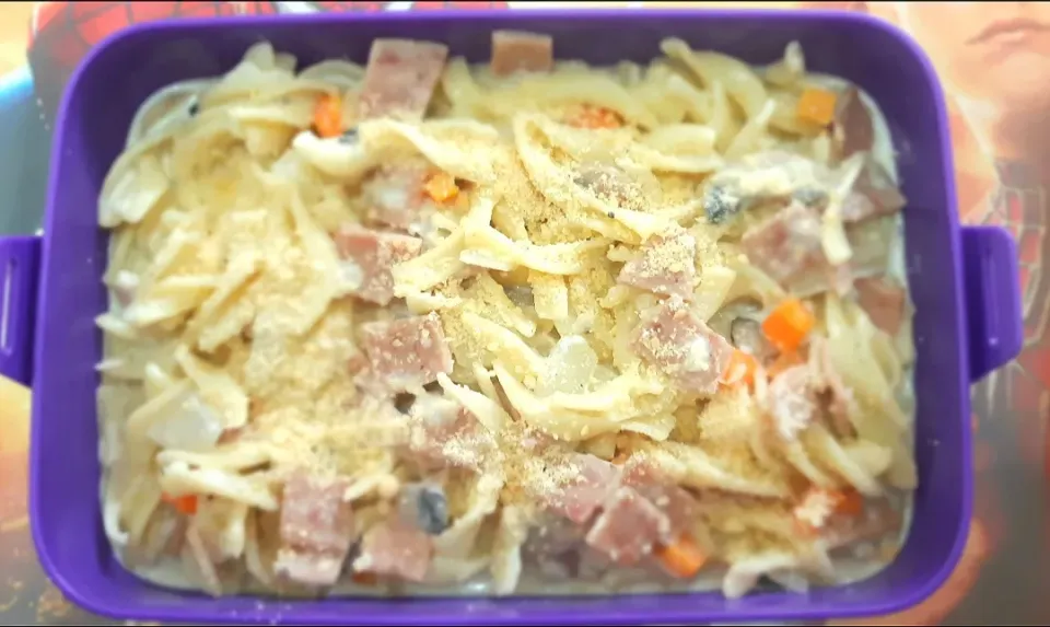 Snapdishの料理写真:fussili carbonara by request|dapur nunuyさん