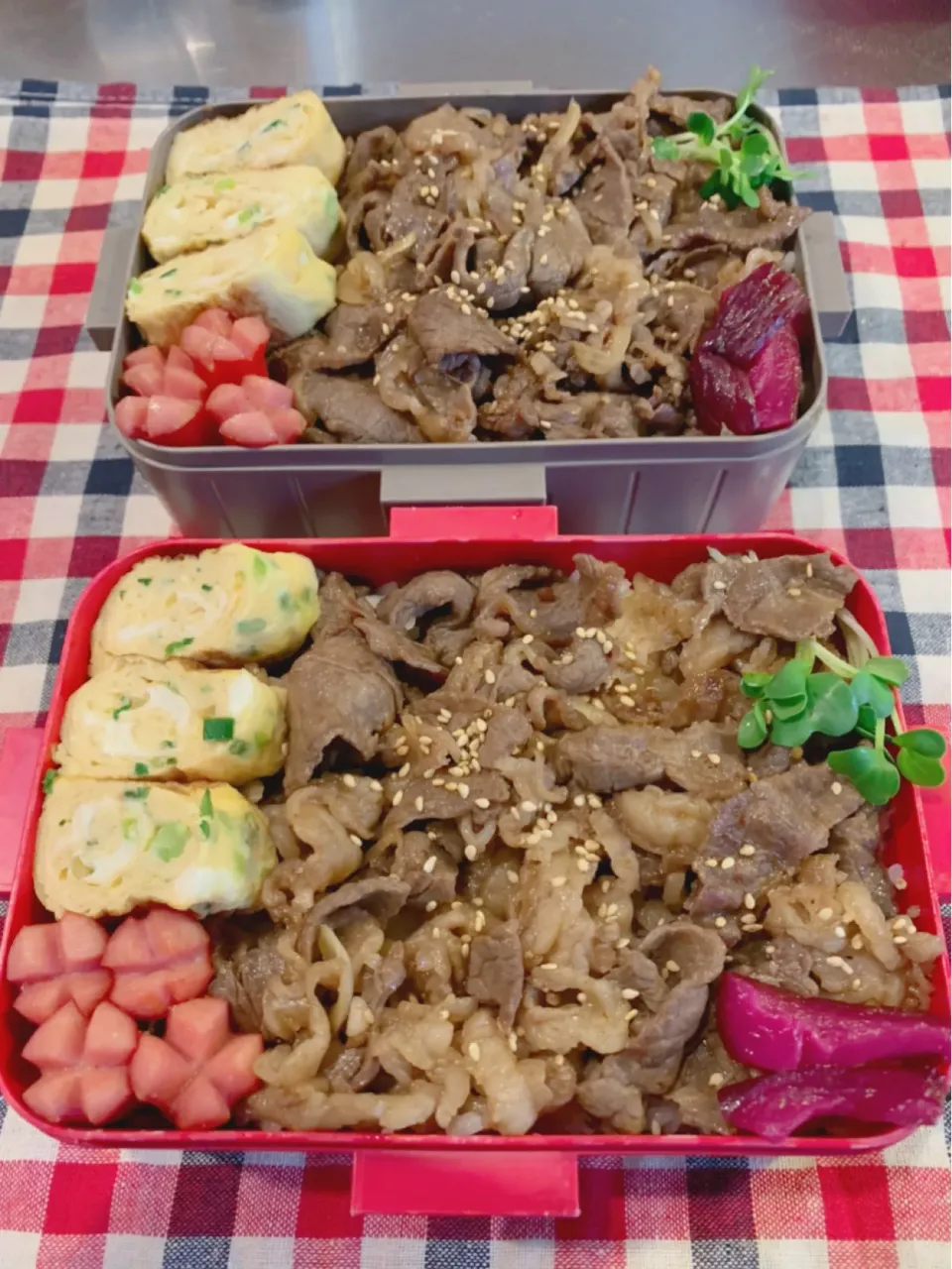 旦那と次男弁当⭐︎牛丼|yukariさん