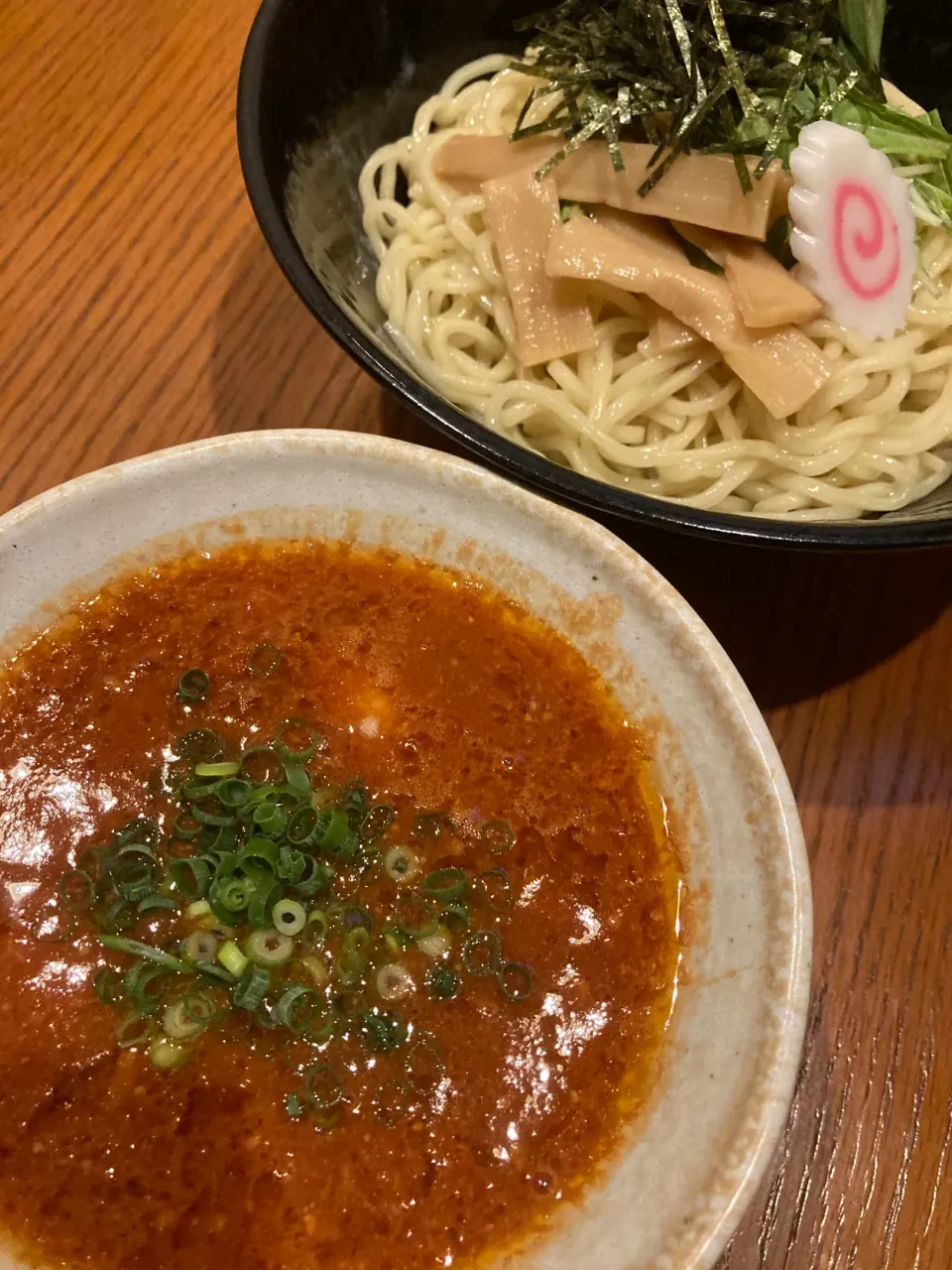 えび味噌トマトつけ麺|晴れの陽さん