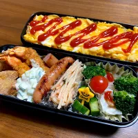 Snapdishの料理写真:中学生男子😋お弁当🍱オムライス〜🍳|ma-chanさん