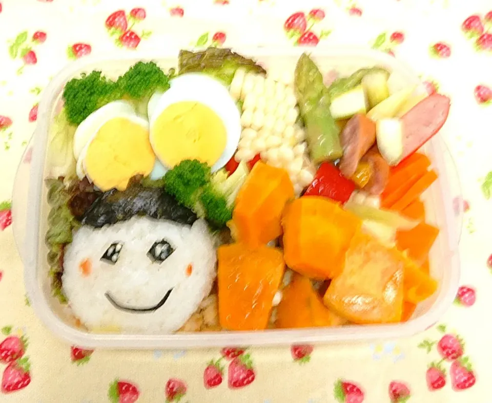 子どもが作ったパパ弁当❤️写真がブレてた😃💦|みちゅあしさん