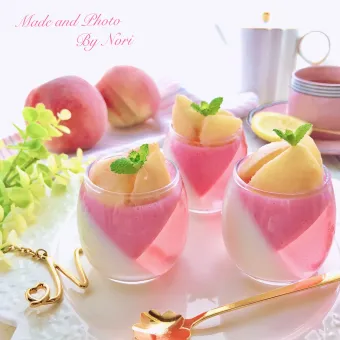 Snapdishの料理写真:ピーチムースゼリー