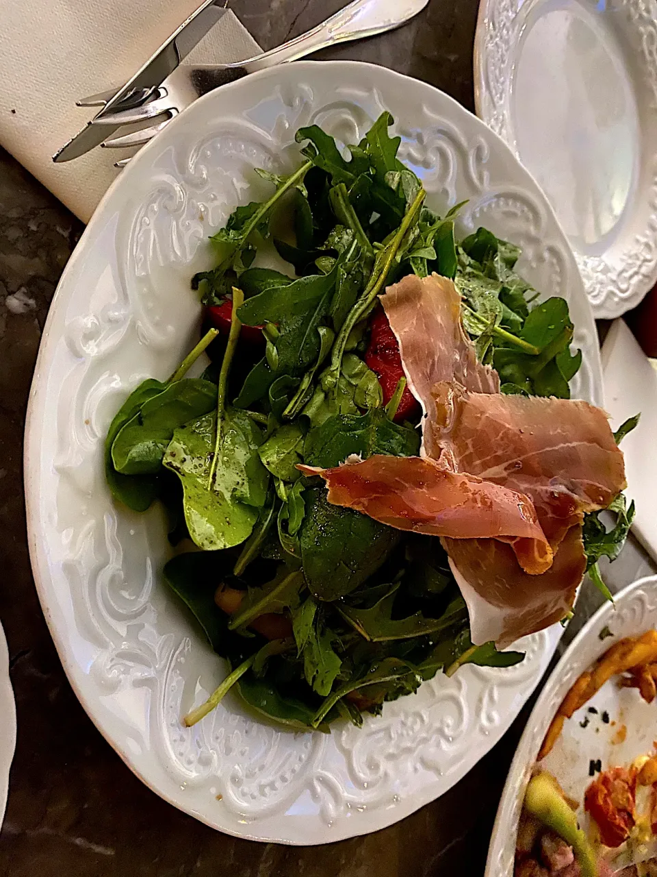 San dianele ham and arugula salad|skyblueさん