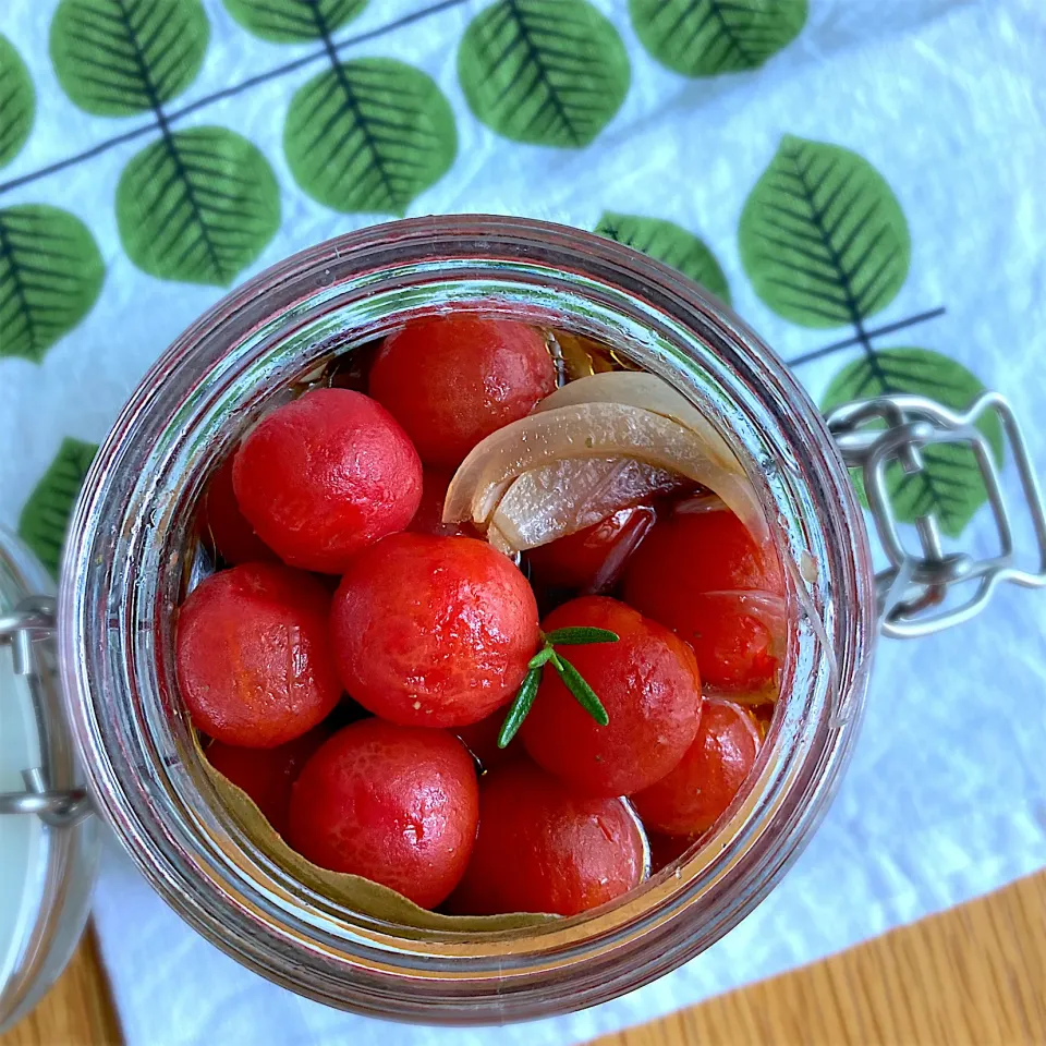 izoomさんの料理 プチトマトのハニーマスタードマリネ 【Honey mustard marinated cherry tomatoes】|むぎこさん