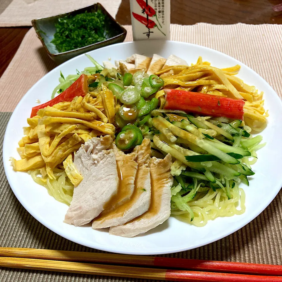 Snapdishの料理写真:夏野菜収穫：冷し中華|akkoさん