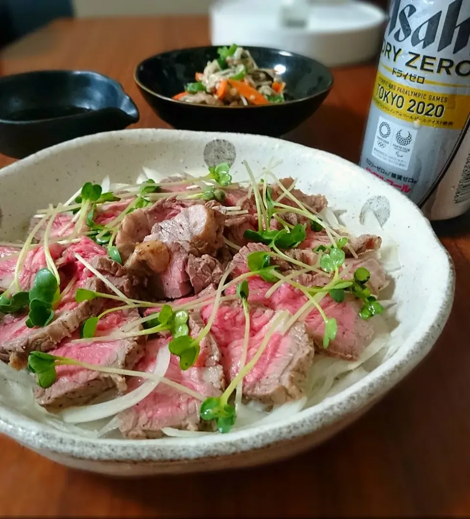 Snapdishの料理写真:ﾛｰｽﾄﾋﾞｰﾌ|まりおさん