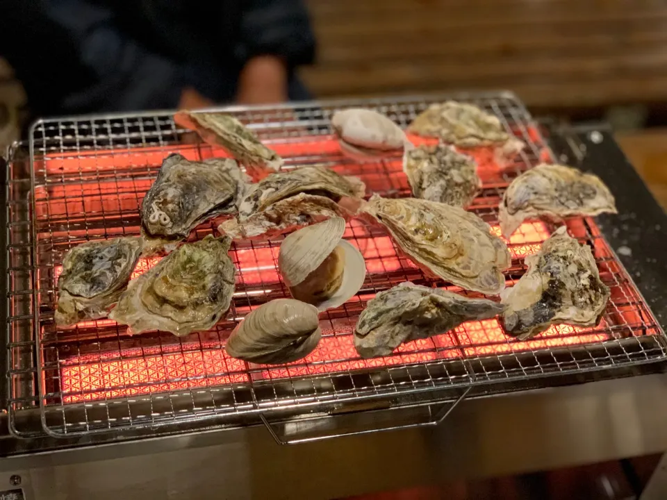 Snapdishの料理写真:かき道楽の焼き牡蠣|Yoco⋆︎*さん