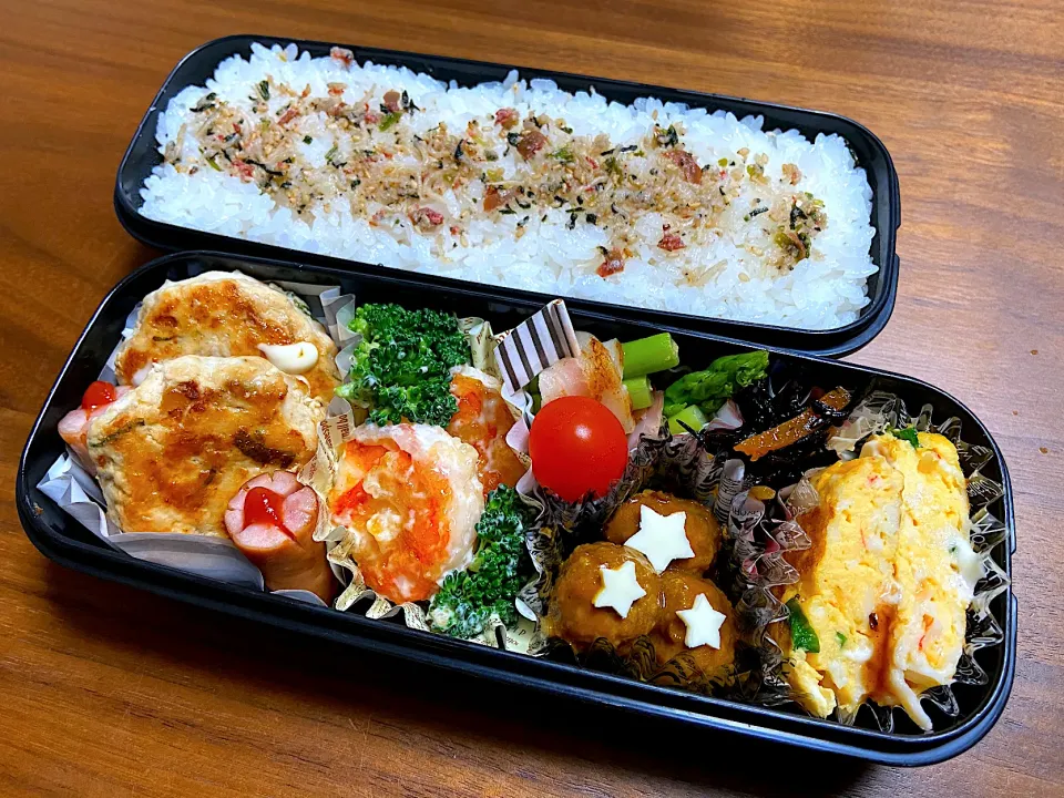 中学生男子😋お弁当🍱鶏ひき肉のハンバーグ♩¨̮|ma-chanさん