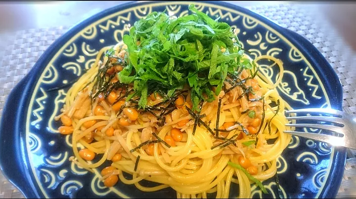 手作りなめ茸と納豆
    
    和風スパゲティ🍝|びせんさん