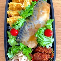 息子弁当　　サバの味噌煮|maaakiiiさん