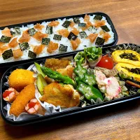 中学生男子😋お弁当🍱チキンとアスパラの炒め物〜♪♪"|ma-chanさん