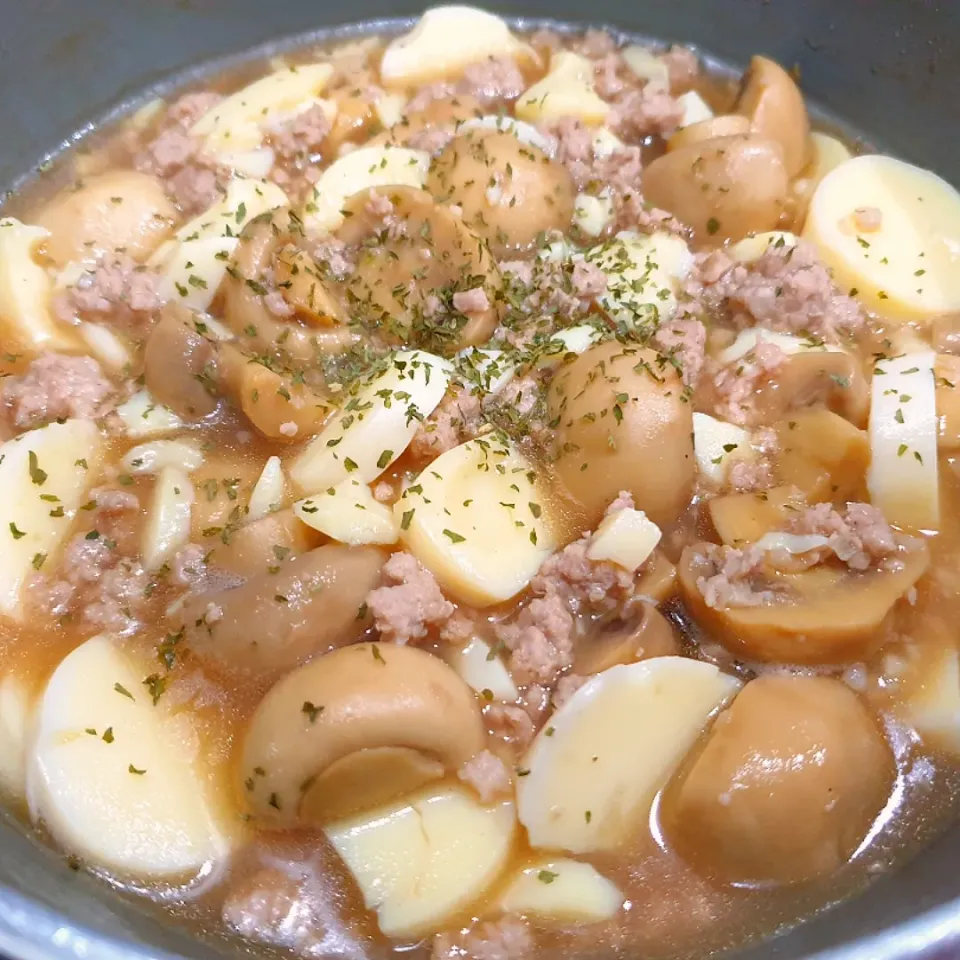 Snapdishの料理写真:envymaqueen's dish Tofu Minced Pork Mushroom|envymaqueenさん